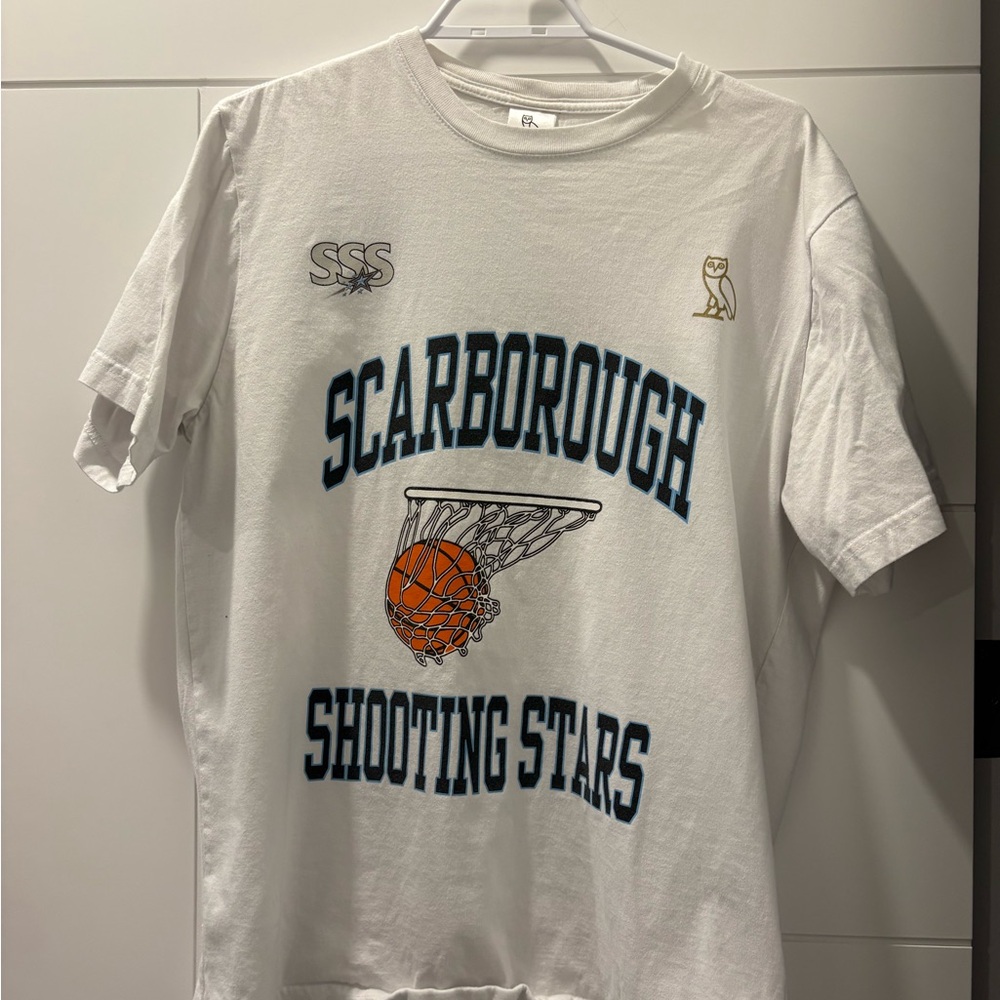 OVO White Scarborough Shooting Stars Tee. | Size small feels like a medium